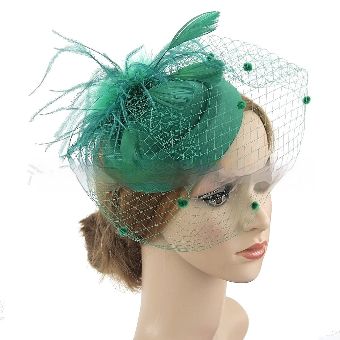 Vintage Bridal Veil Headdress Veil Billycock