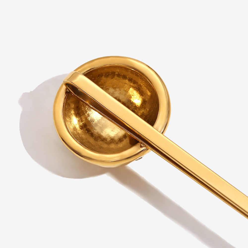 Retro Minority Hair Accessories Gold-plated Spherical Eight Awn Star