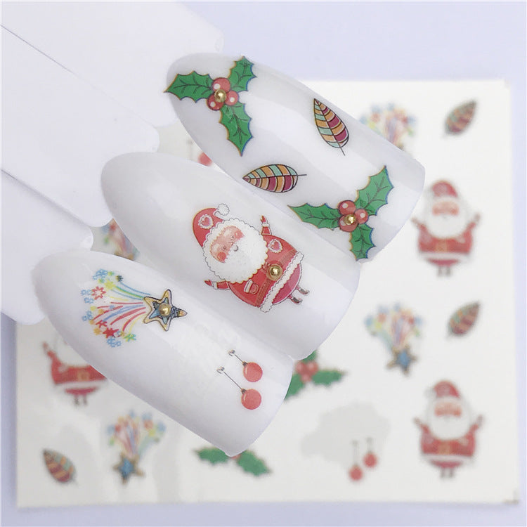 Christmas Tree Watermark Nail Applique Ornaments