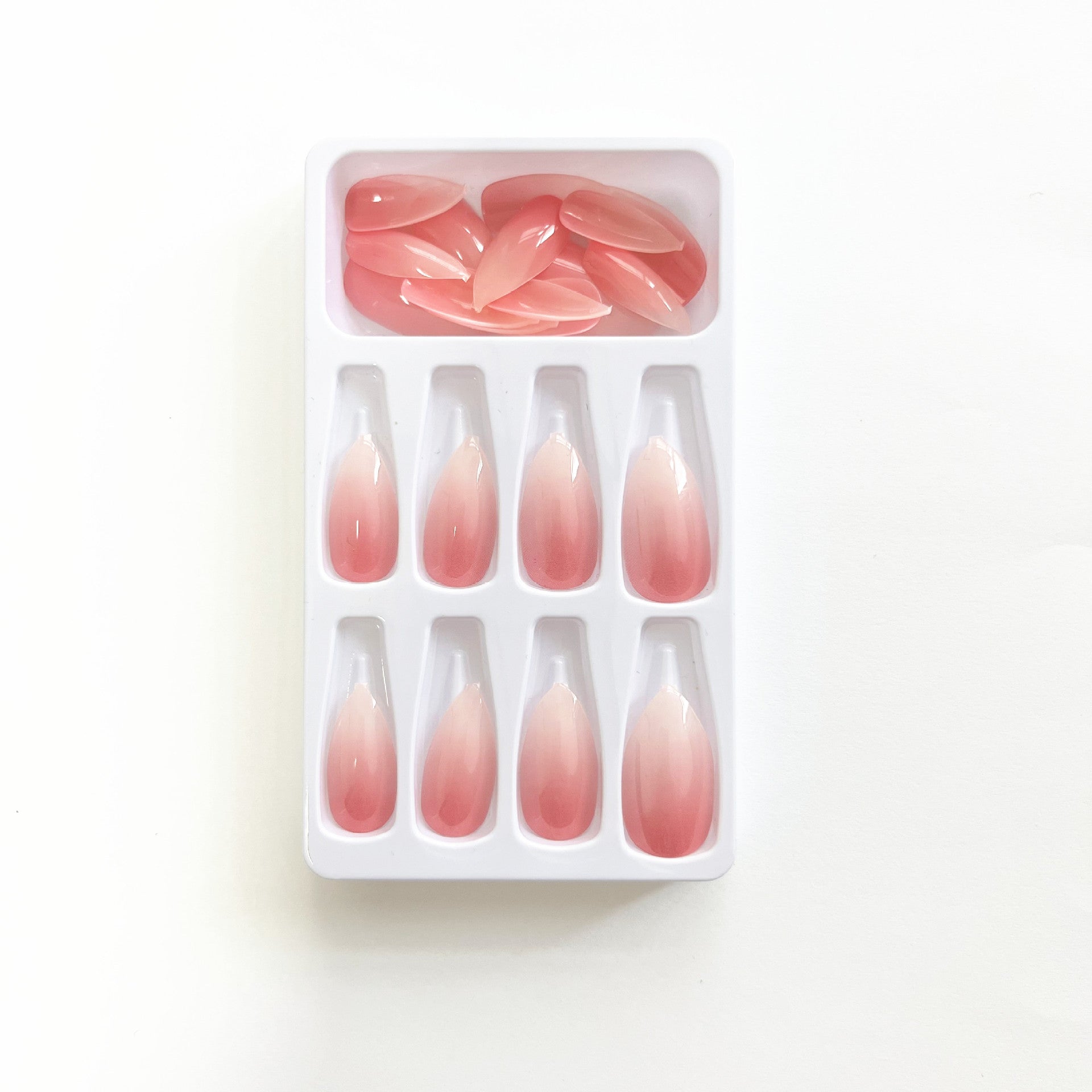 False Nail Patch Peach Powder Gradient Apricot