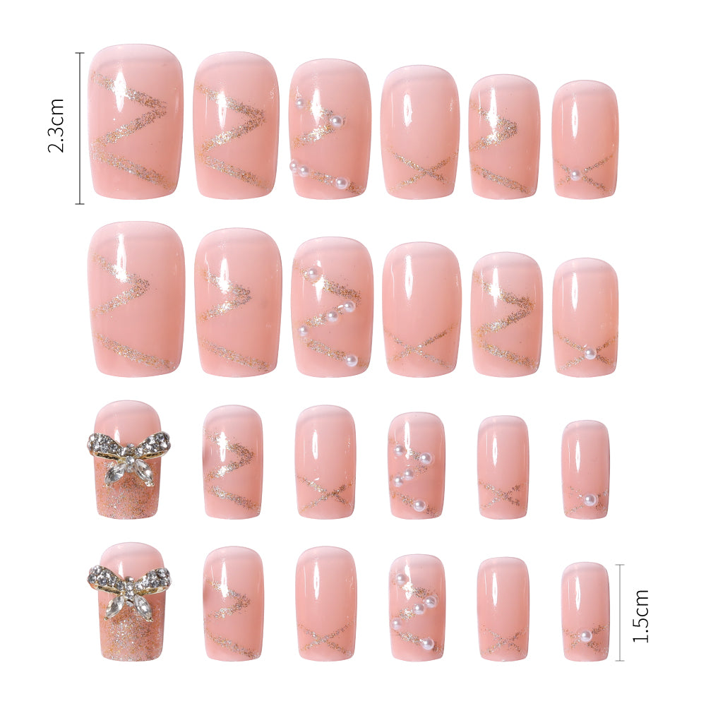 Fake Nail Patches Hand Wearing Art