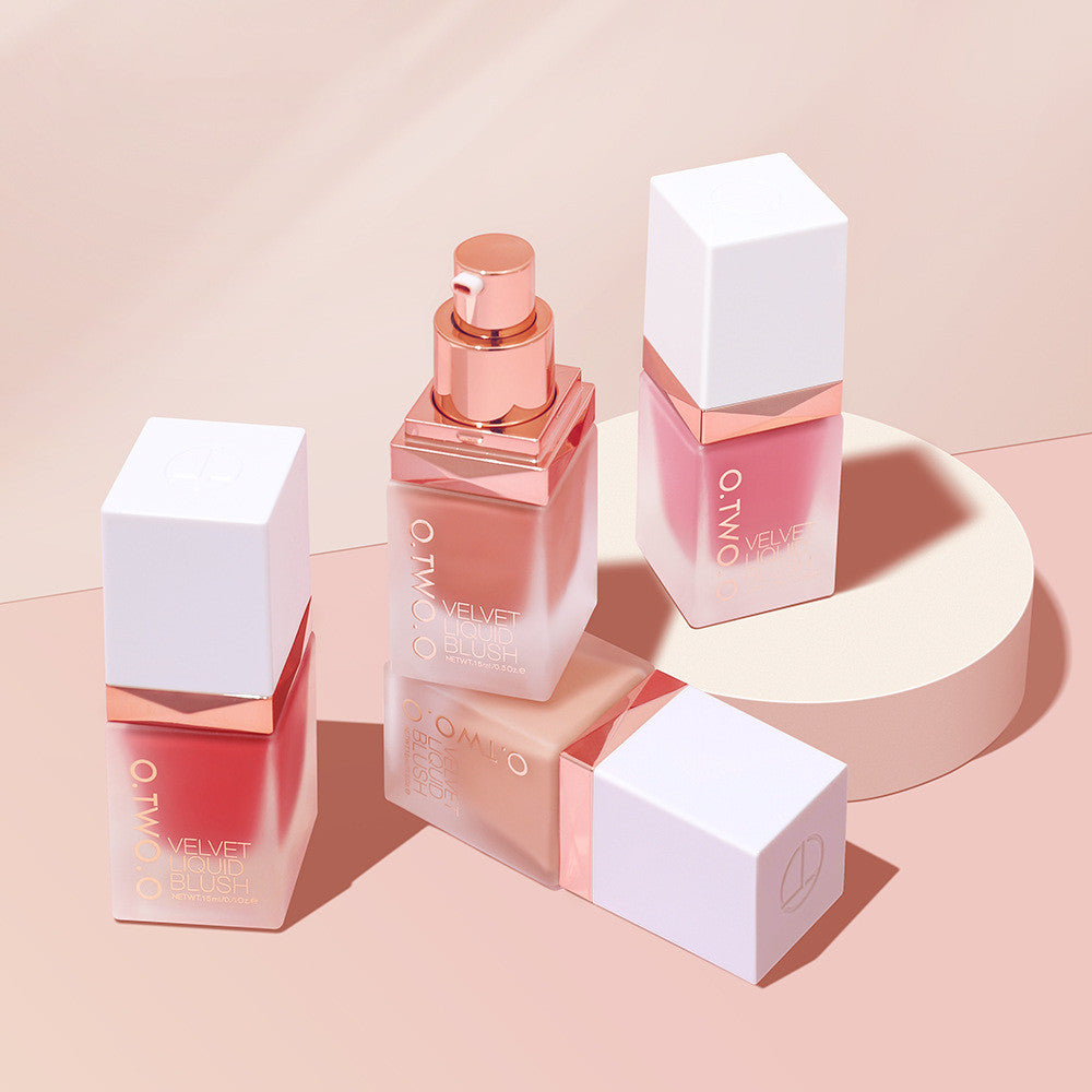 O. Two. O Natural Dazzling Liquid Blush Lasting Matte Silky And Delicate