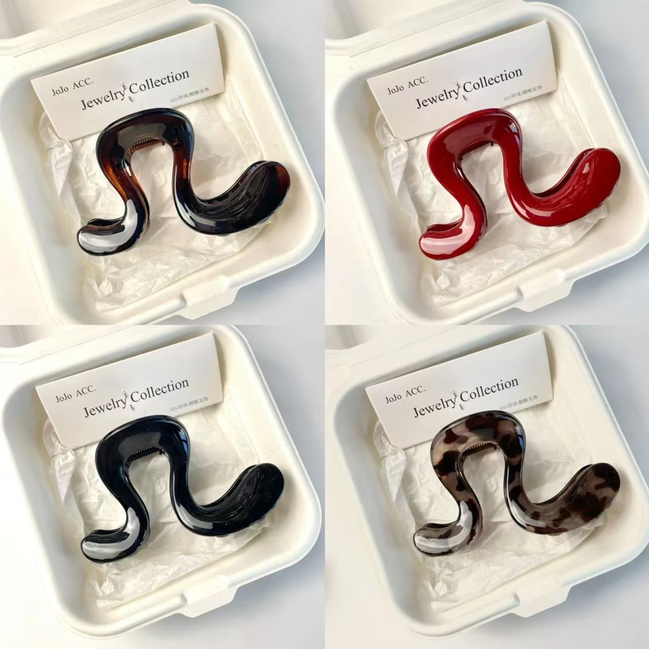 A Few Words Grip 8cm Geometric Hair Multi-head Shark Clip