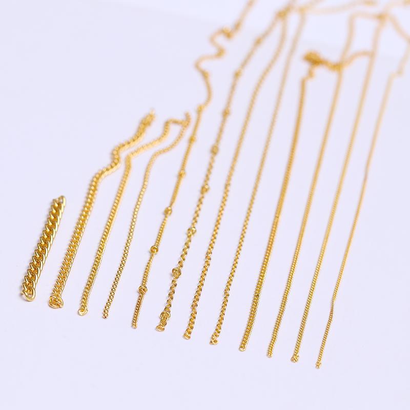 Born Pretty Nail Beauty Chain Alloy DIY Gold Beads