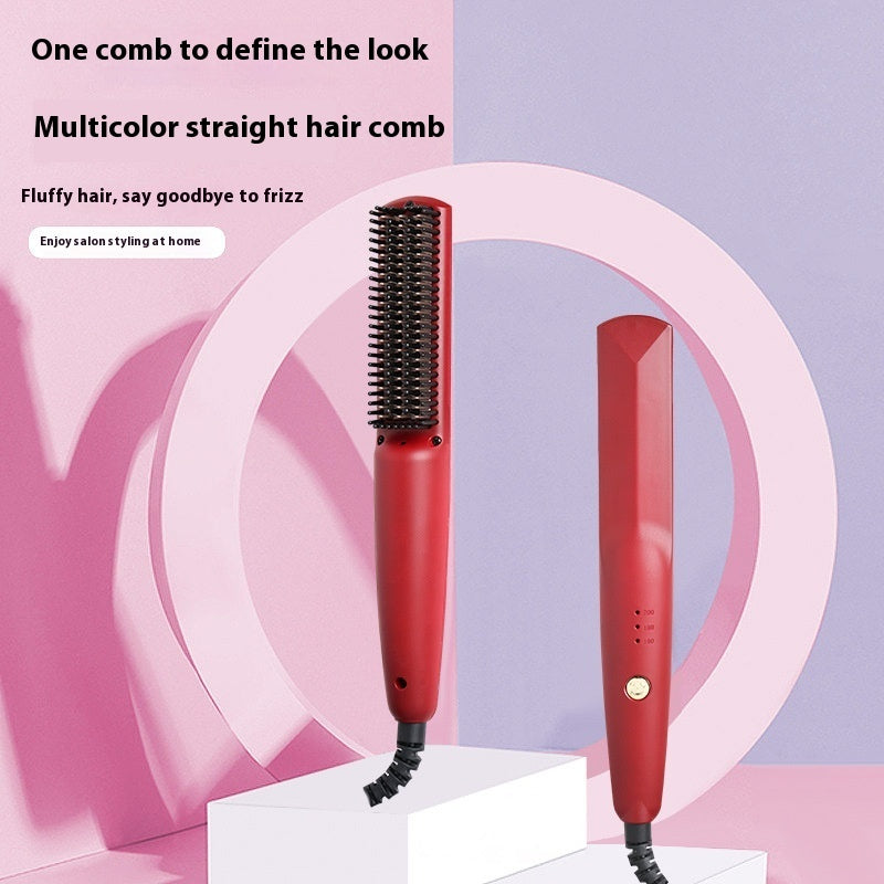 Household Portable Electric Heating Straight Hair Curls Dual-purpose Straight Comb