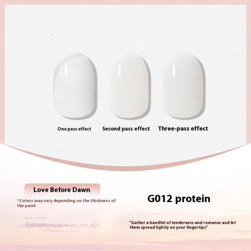XEIJAYI Polish White Nude Transparent Color Nail Beauty UV
