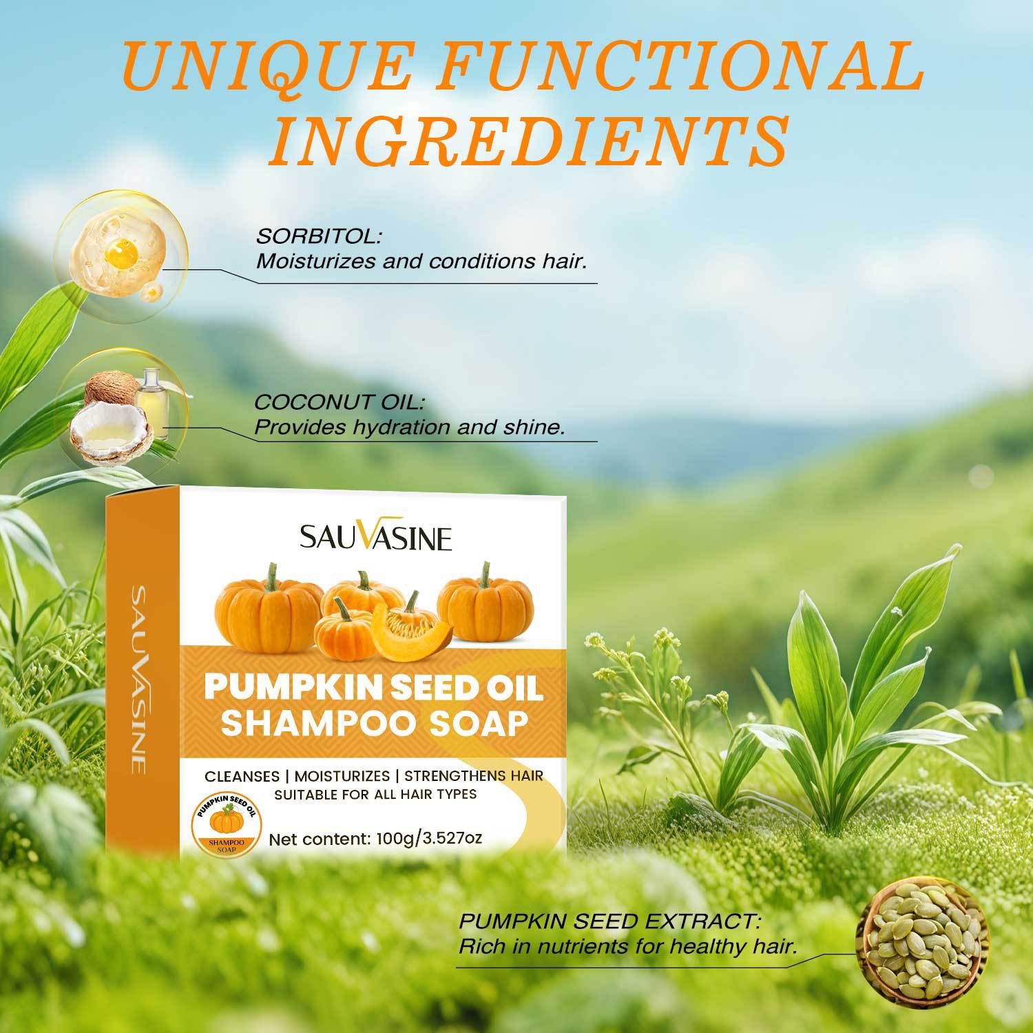 Sauvasine Pumpkin Seed Oil Shampoo Soap