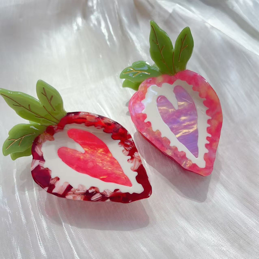 Love Honey Strawberry Fruit Sweet Cute Girls' Hairpin