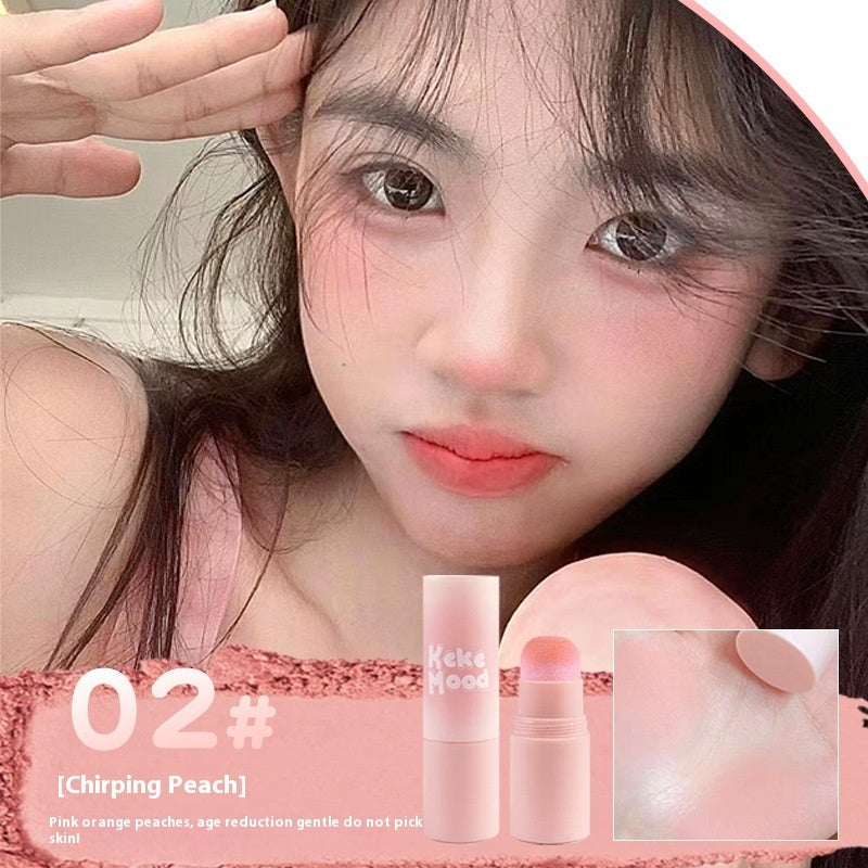 Keke mood Poke Blush Stick Vitality Expansion Color Natural White Lasting Pure Want Matte Monochrome Rouge Blush
