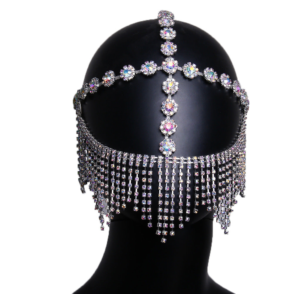 European And American Personality Claw Chain Rhinestone Mask