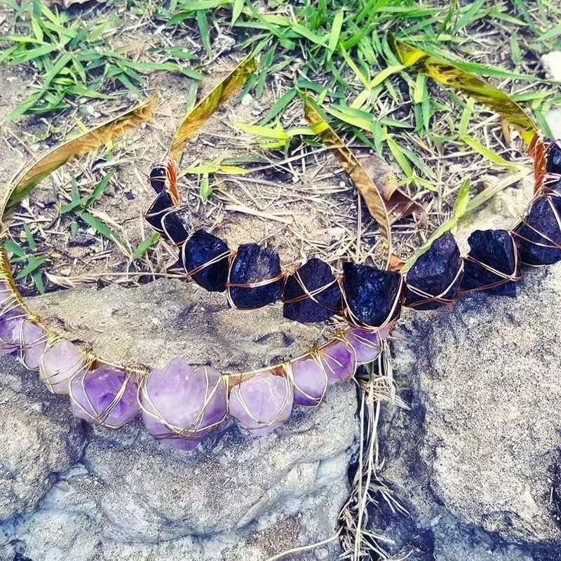 Gem Wedding Quartz Crown Hairband Gift Jewelry