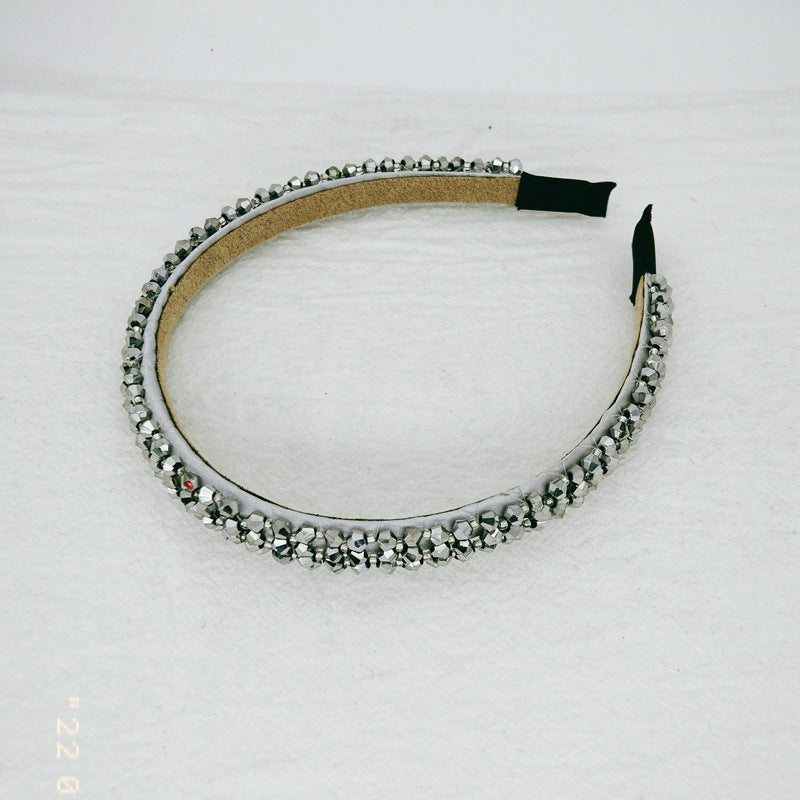 Women's Crystal Beaded Hair Hoop Woven Headwear