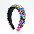 Rhinestone Gem Sponge Wide-brimmed Handmade Headband