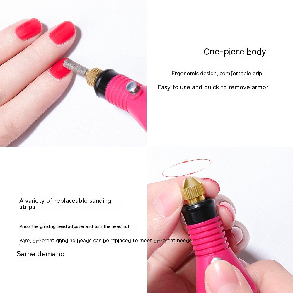 Laulaa Nail Polishing Machine Portable Mini Electric Nail Beauty Tool Set