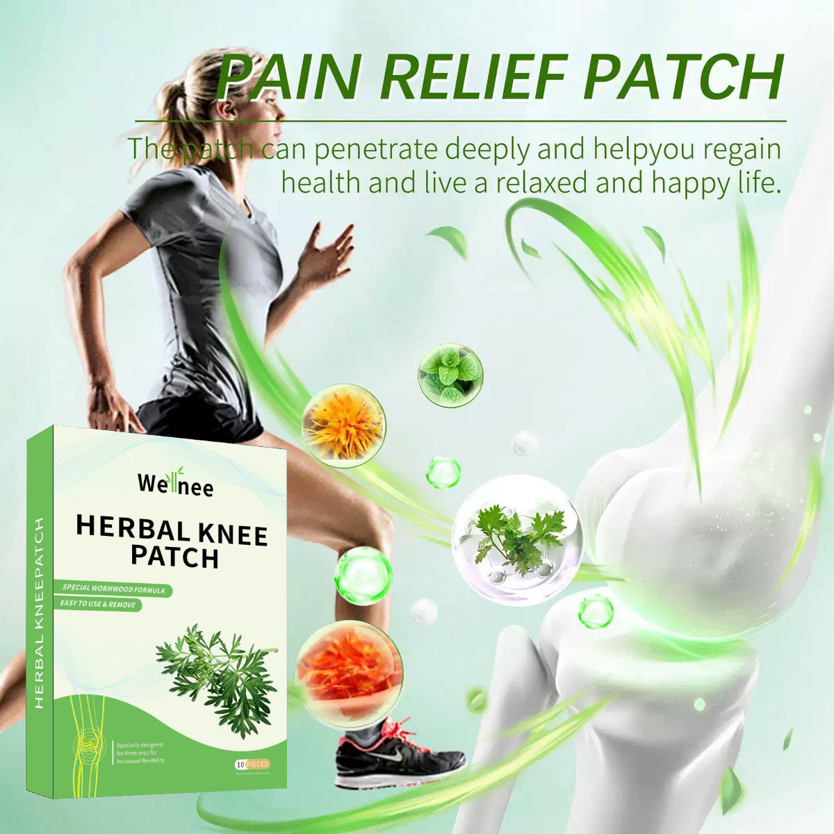 Wellnee Mugwort Neck Shoulder Waist Leg And Knee Patches For Relief