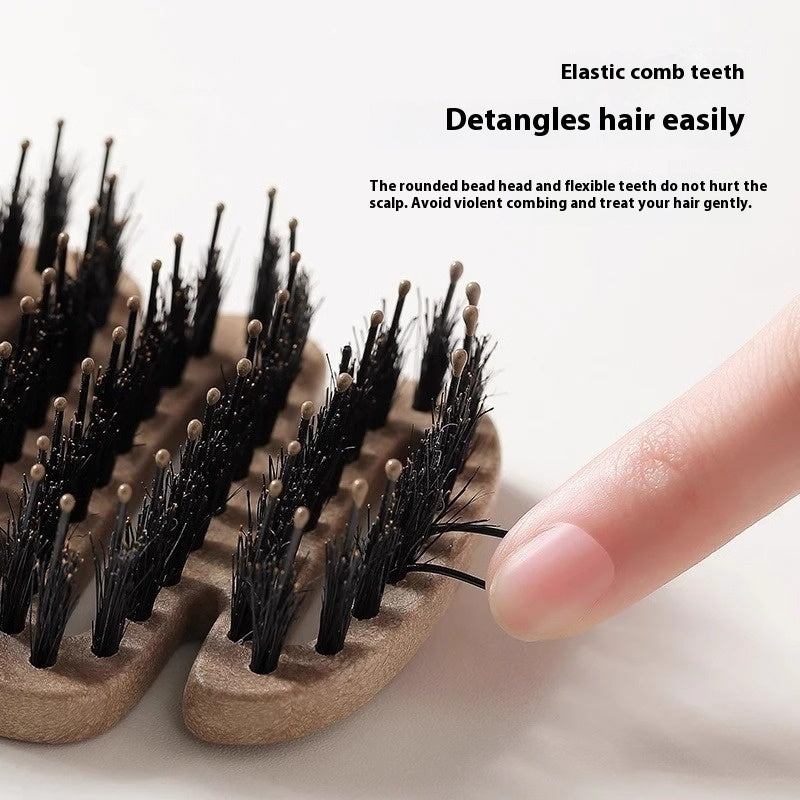 Bunge Pine Cone Pig Bristle Hair Comb Fluffy Pig Bristle Hair Comb Massage Head
