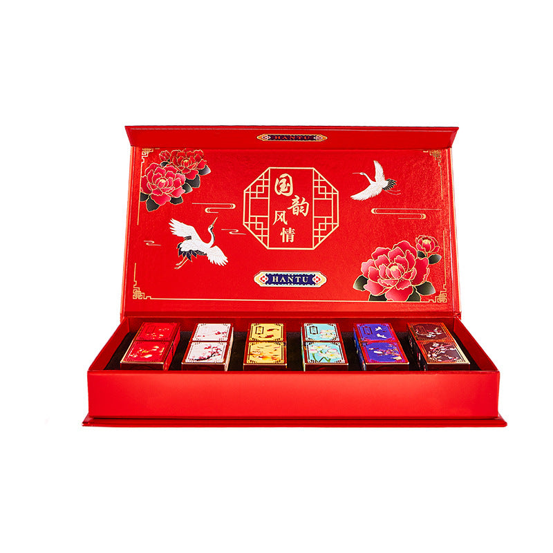 Imperial Christmas Gift Box Chinese Style Carved Lipstick Kit