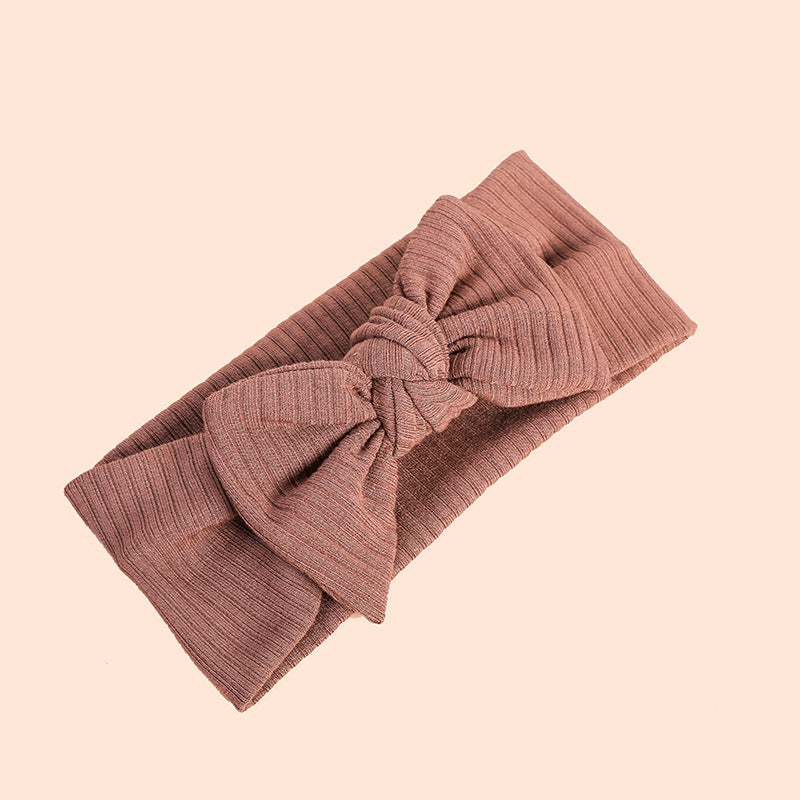 Baby Knitted Stretch Non-marking Bow Hair Tie