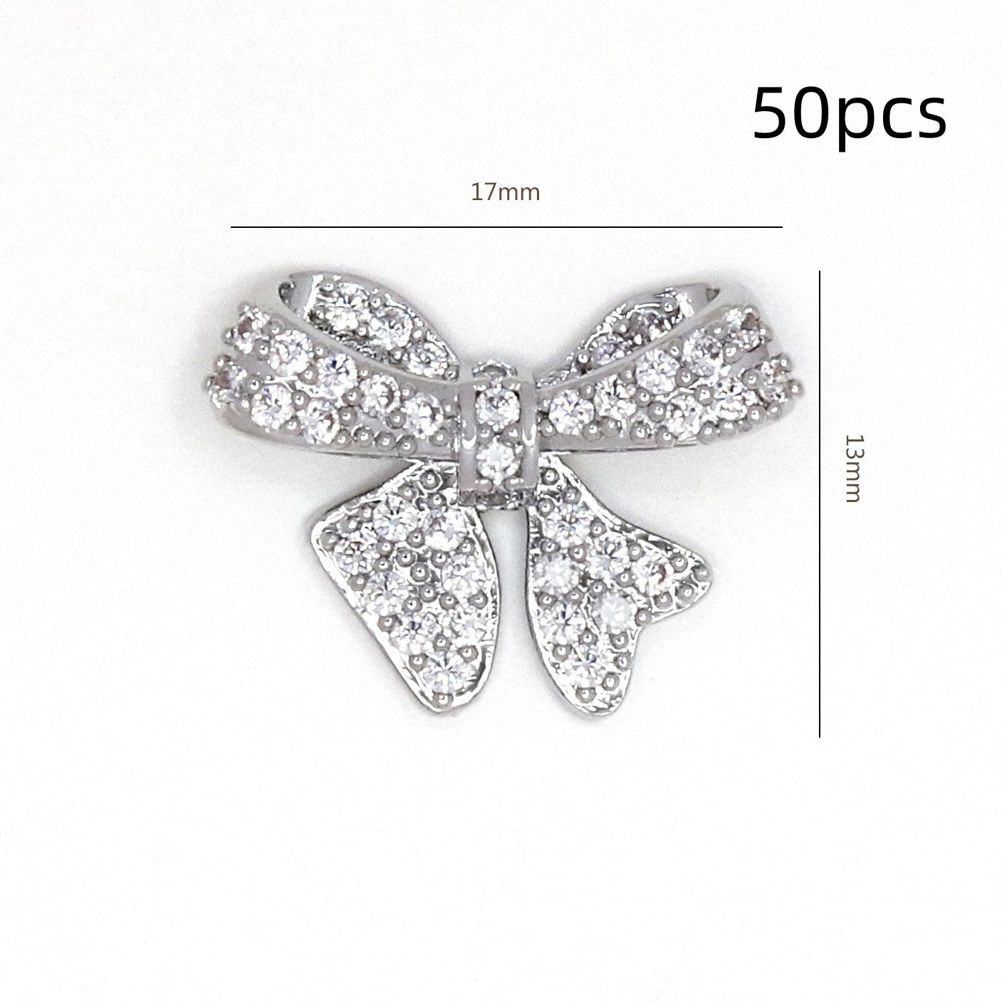 Climate Flowers Bow Zircon Nail Ornament Zircon