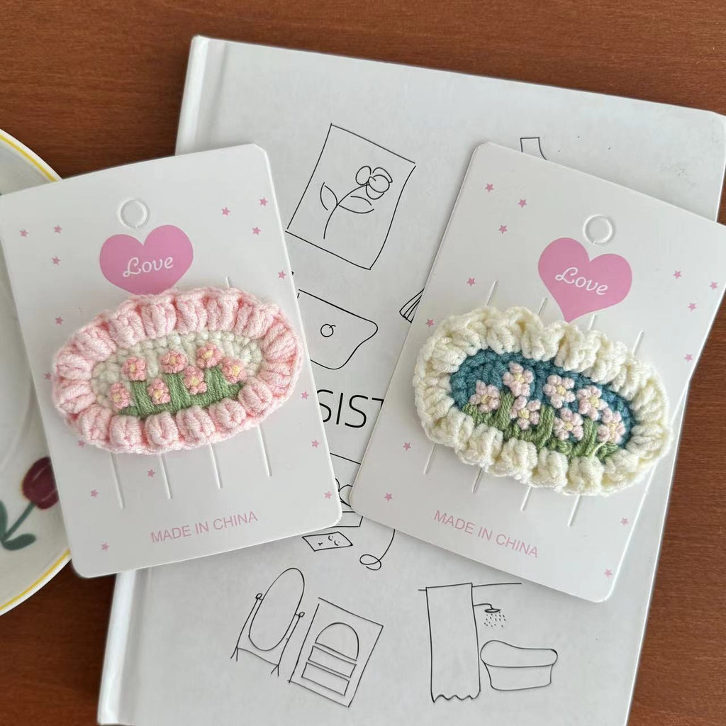 Cute Flower Wool Knitted Headdress