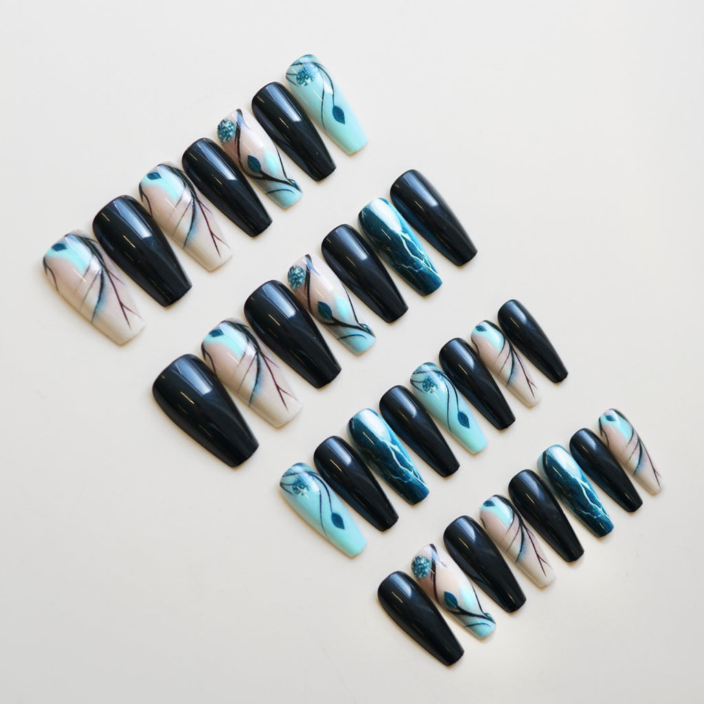 Fashion Cold Bamboo Leaf Wear Nail Piece