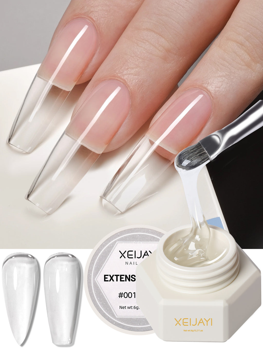 XEIJAYI New Canned Nail Extension Gel, Solid Sculpting