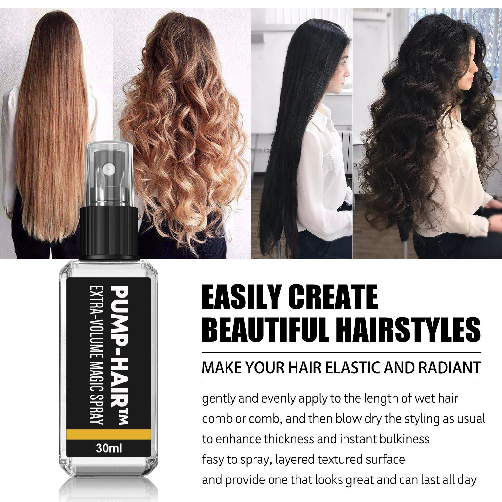 Pump-Hair Hair Styling Spray Curly Hair Style Fragrance