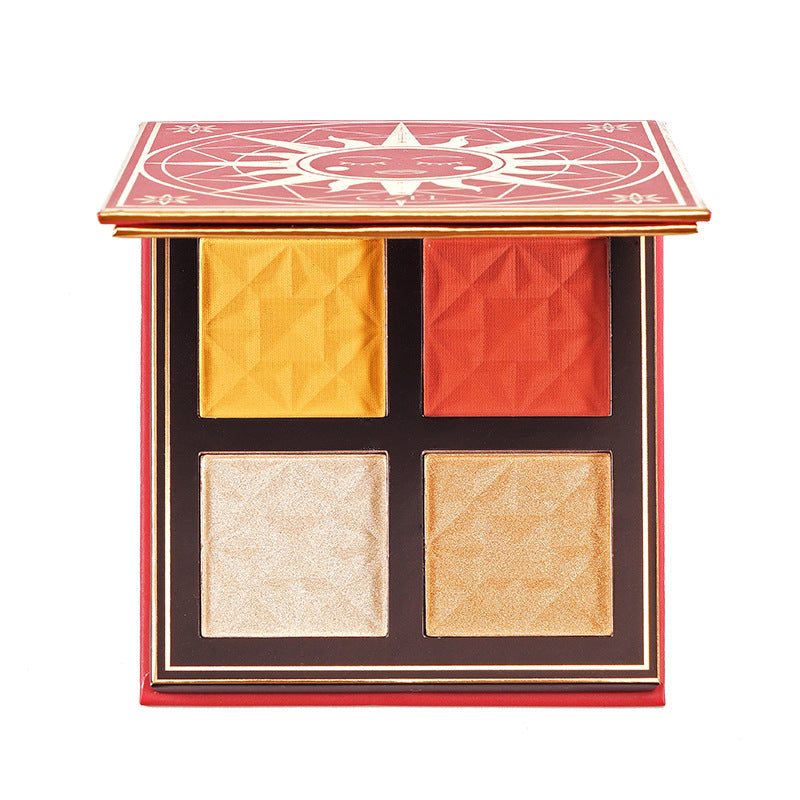 Four-color Blush Box Highlight Repair