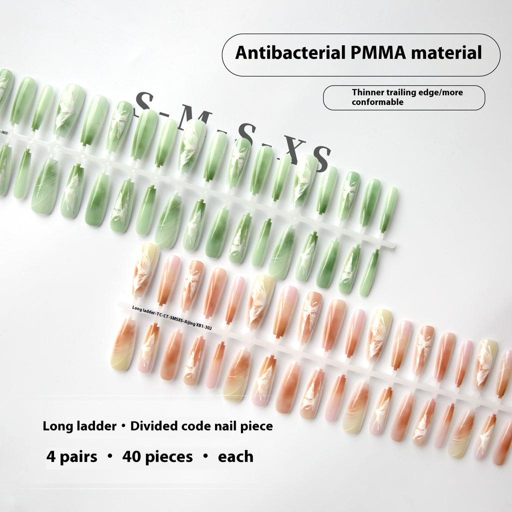 Press On Nails New Chinese Style Butterfly Nail Art Plated Crystal Seal Layer