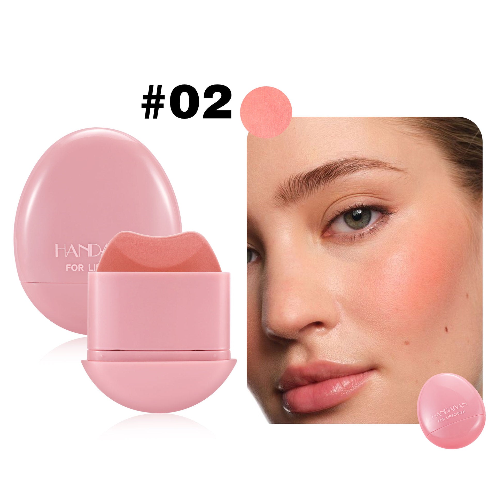 Handaiyan Pebble Easy To Color Monochrome Matte 5-color Blush