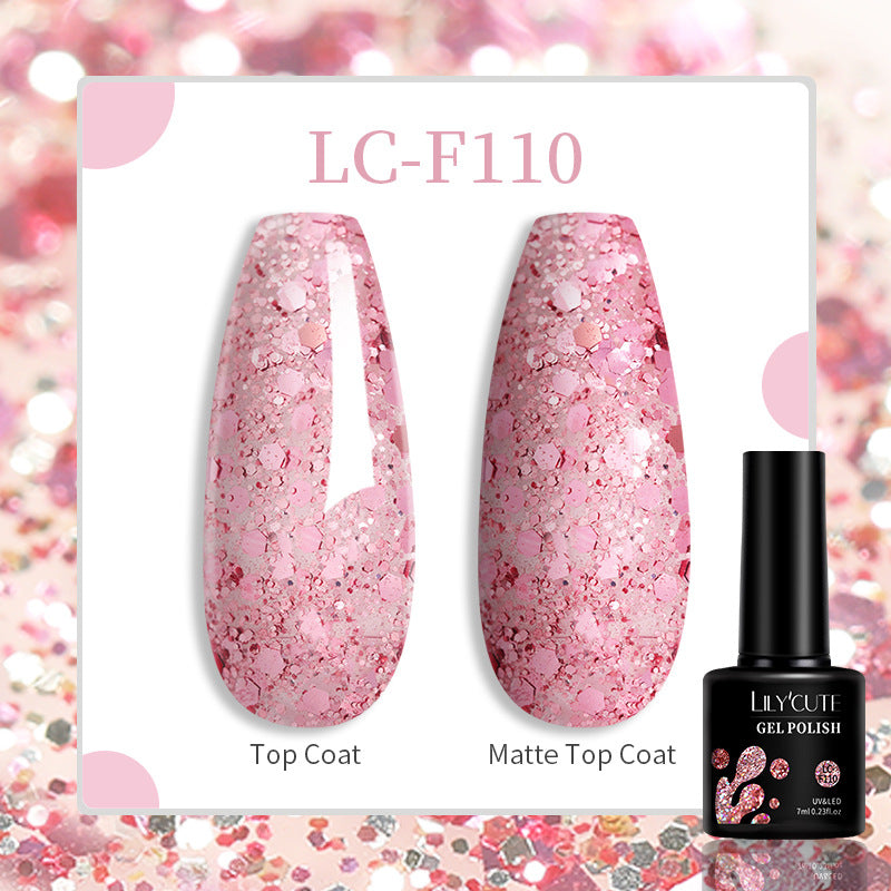 Lilycute 184 Colors Full Set Nail Glue Set Matte Nail Art Non-wash Sealing Layer Nail Polish Gel Base Gel