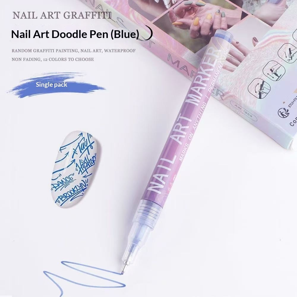 Doodle Nail Art Pen 12-color Liner Paint Brush Nail