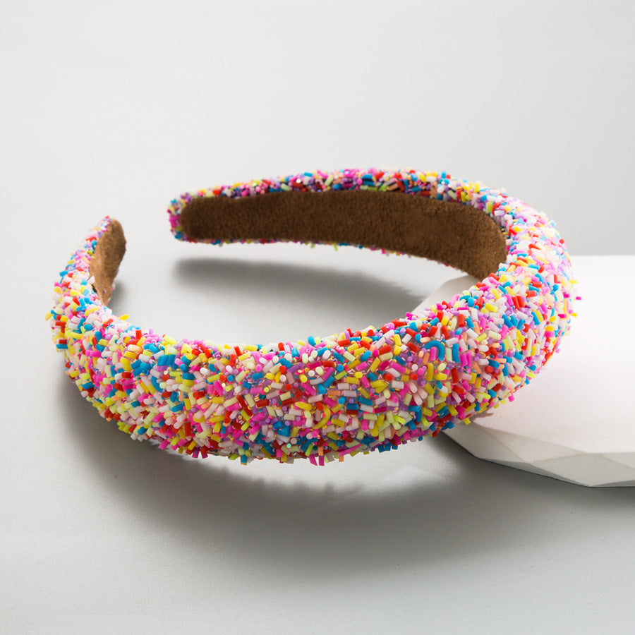 Sponge Fashion Wide-brimmed Headband Girls All-match