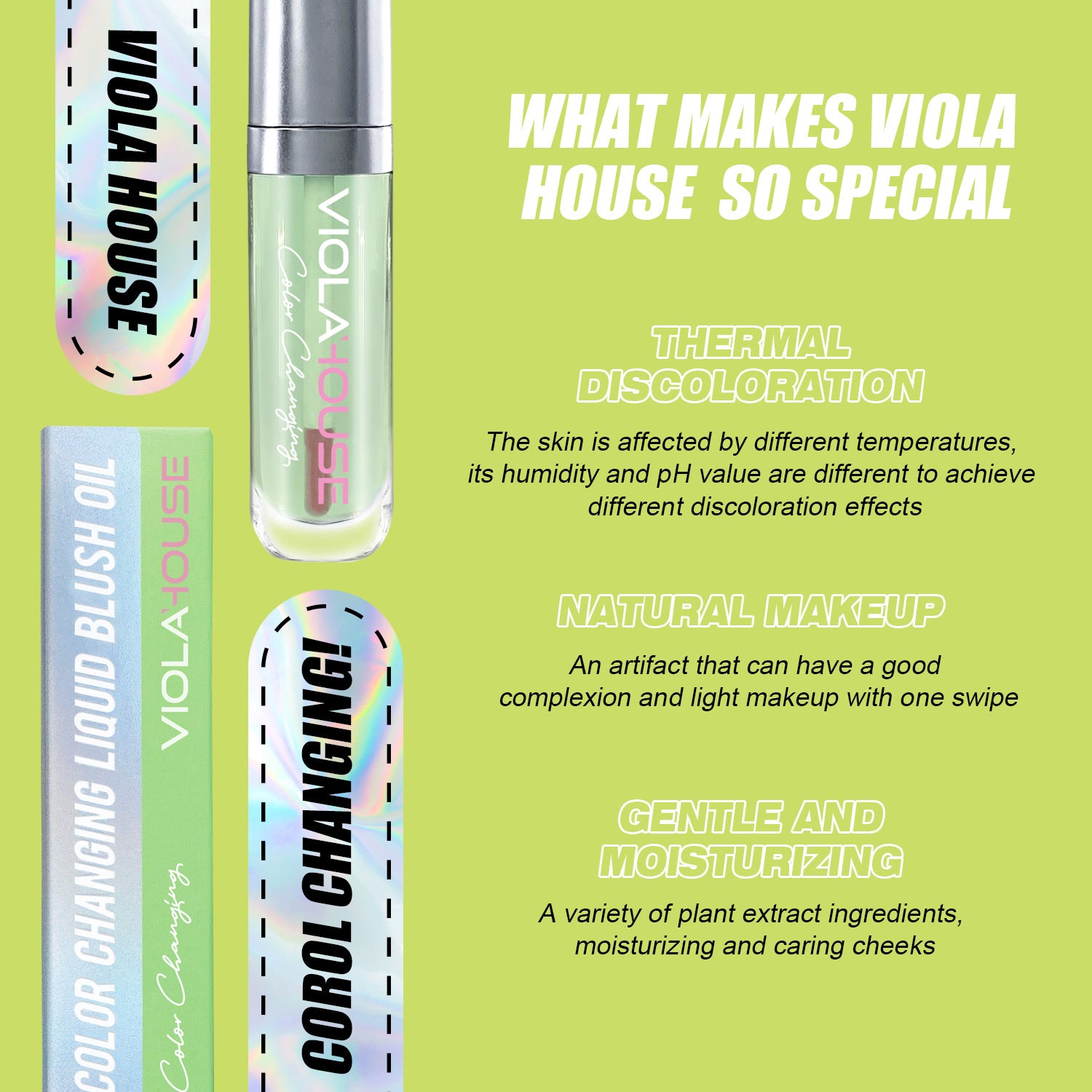 Viola House Natural Temperature-controlled Gradual Correction And Brightening Blush Oil