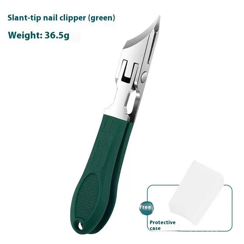 Large Opening Nail Clippers Anti-splash Bevel Nail Groove Special Pointed