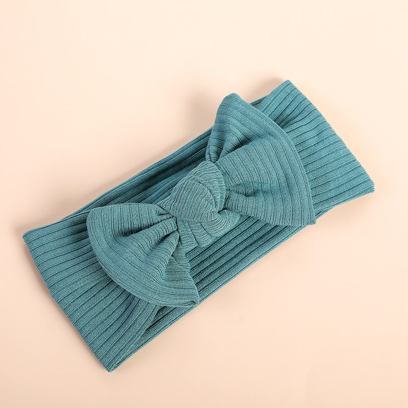 Baby Knitted Stretch Non-marking Bow Hair Tie