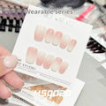 Peach Gradient Pearlescent Wear Armor Nail Sticker