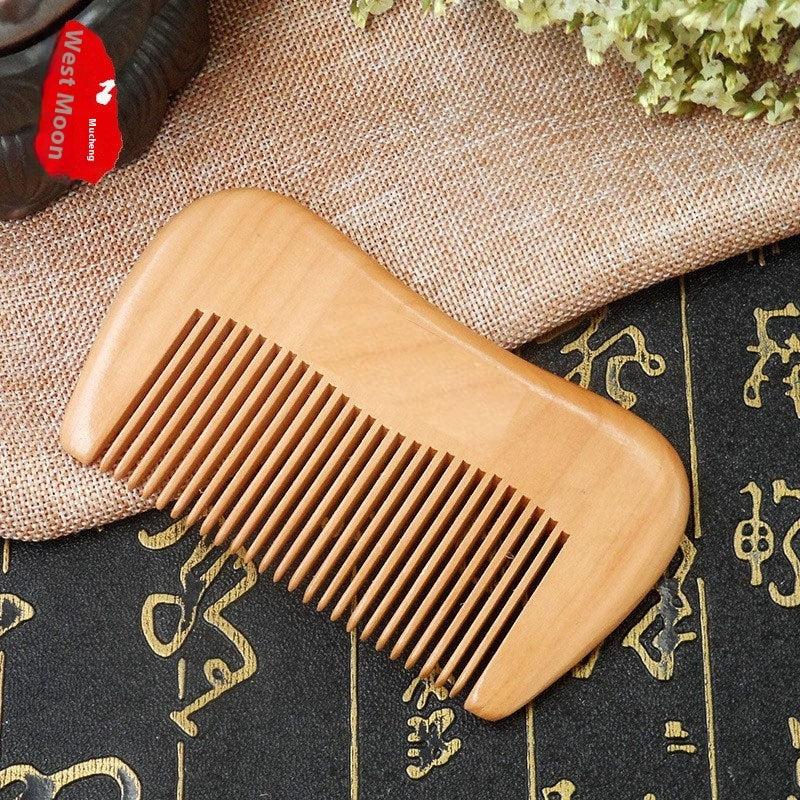 Solid Wood Portable Mahogany Comb