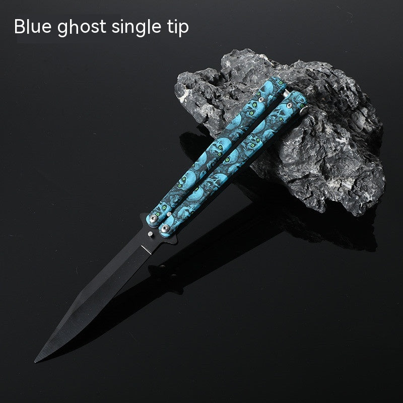 Butterfly Comb Folding Training Knife Stainless Steel Swing Knife