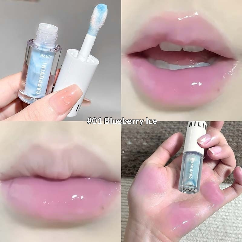 Iced Slush Double-Color Mirror-Finish Dewy Glass Brightening Lip Gloss