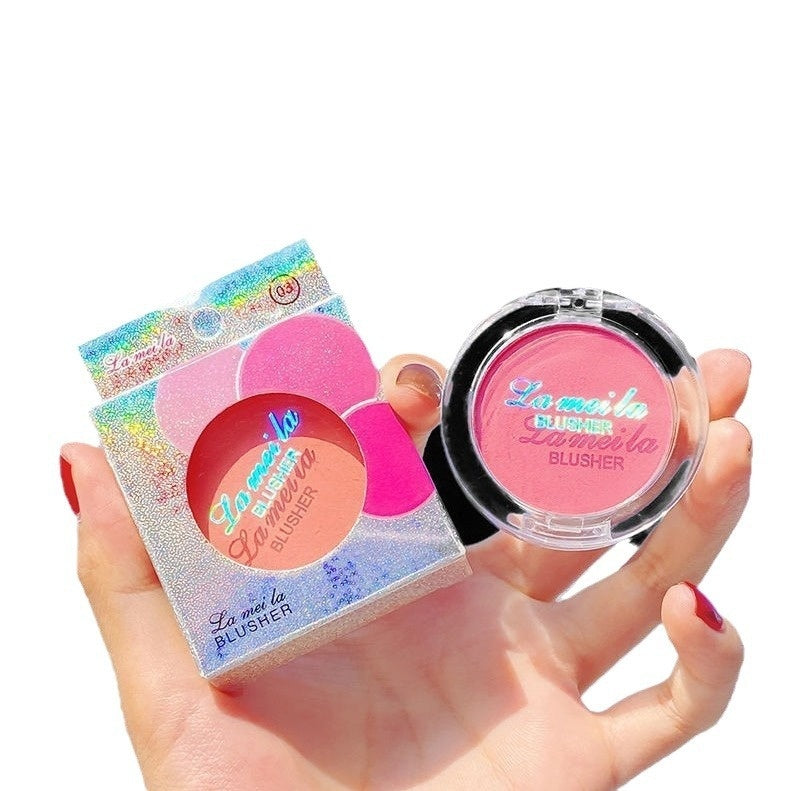 La mei la Monochrome Ice Cube Blush Ins Brightening Color Rendering Long-lasting Natural Delicate