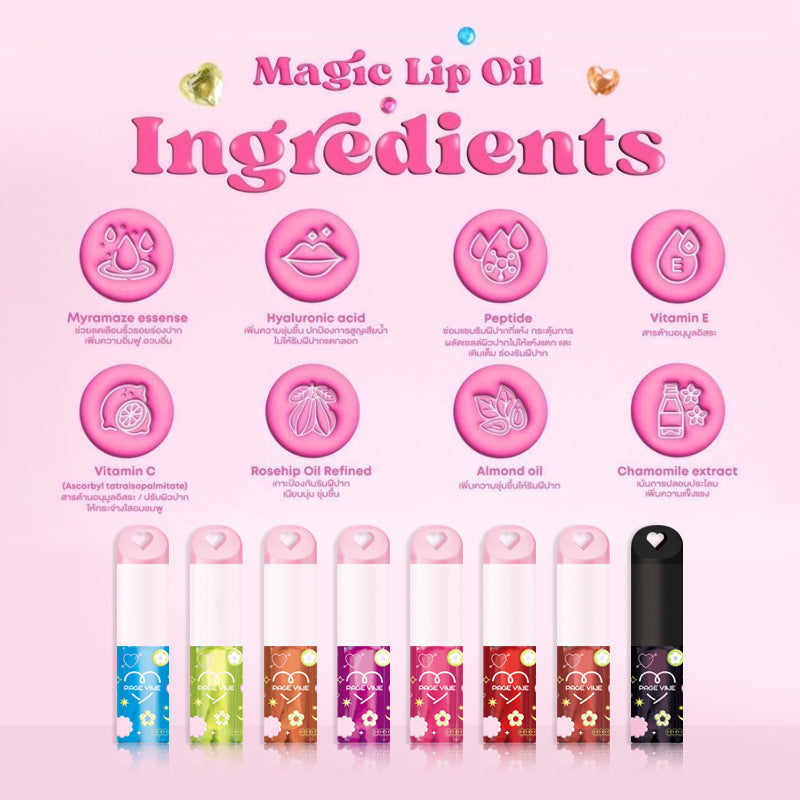 Temperature Change Water Light Lip Lacquer Love Pendant Moisturizing Lip Gloss