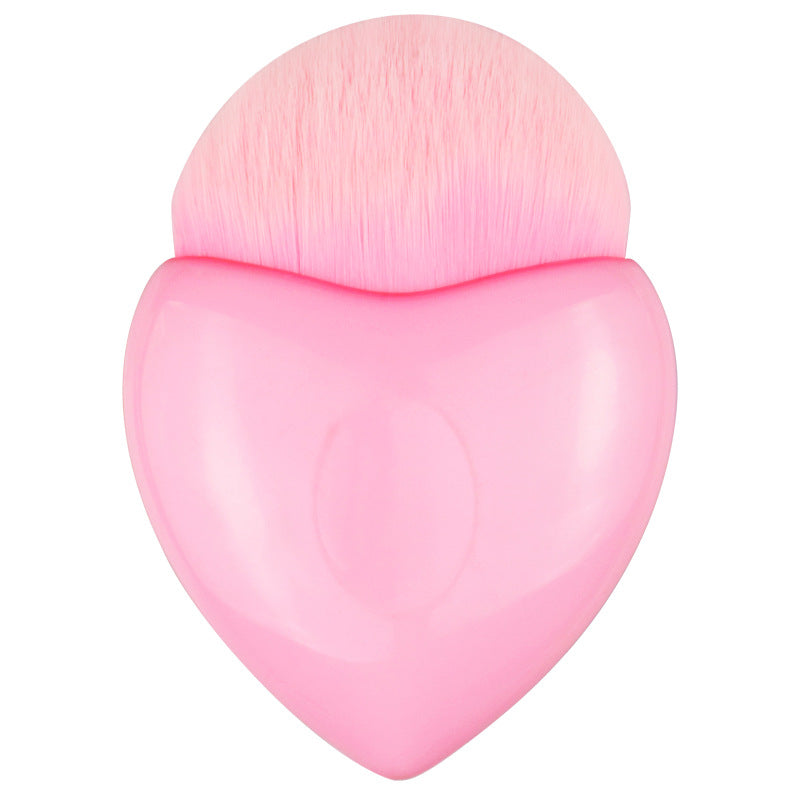 Single Makeup Brush Heart-shaped Heart-shaped Ingot Powder Foundation Brush Heart-shaped Makeup Brush Colorful MOCCIOL