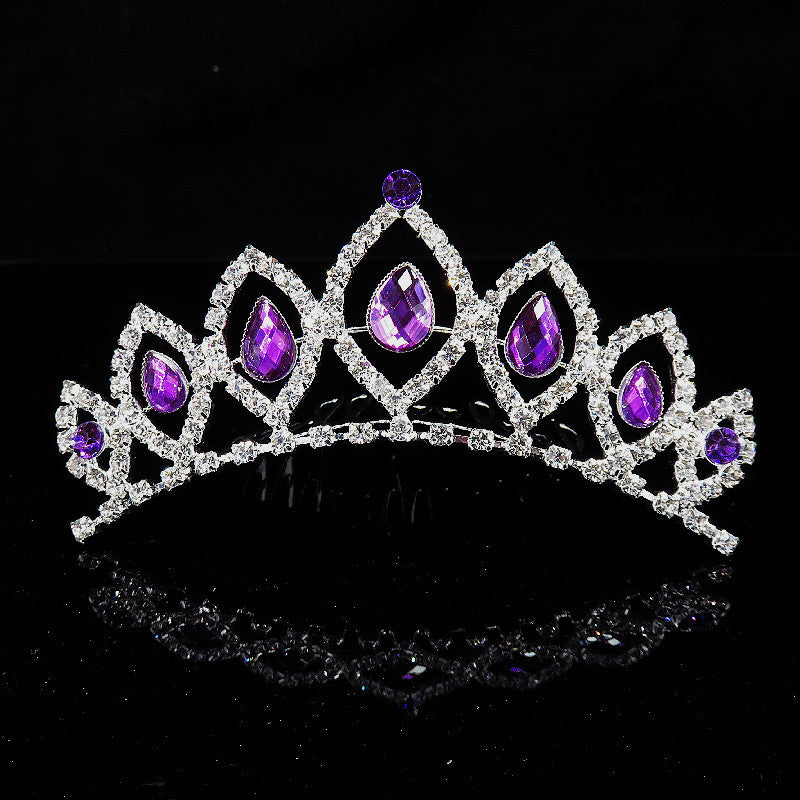 New Bridal Fashion Hair Comb Alloy Diamond Inlaid Jewel Headdress