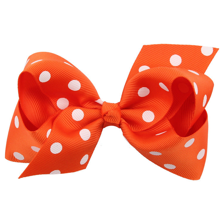 11X6.5CM Polka Dot Bow Hairpin Headwear