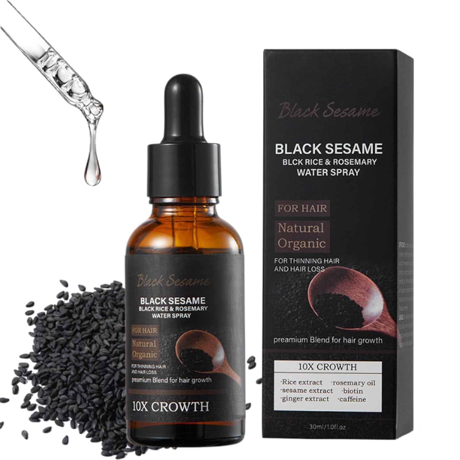 Black Sesame Hair-fixing And Tough Hair Solution Improves Hair Loss