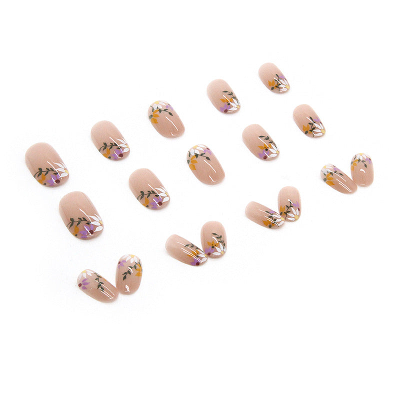Fresh And Elegant Small Flower Round Head Nail Sticker Wear Armor 24 Pieces Boxed