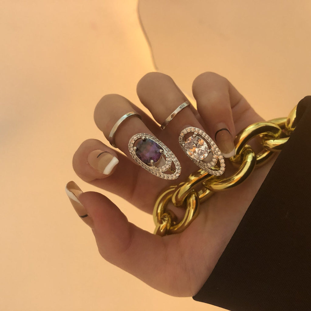 Gem Fingertip  Nail Enhancement Ring