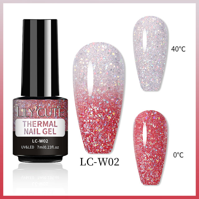 Lilycute Color Changing Thermal Gel Nail Polish Winter Purpl
