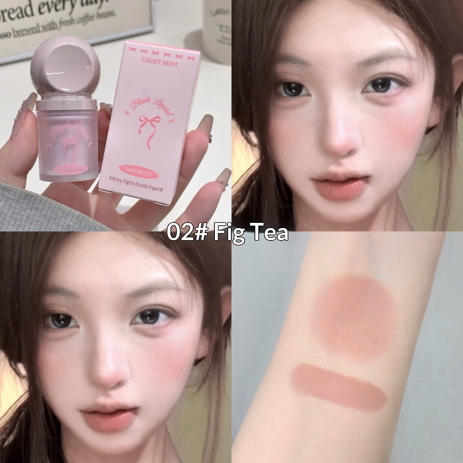 Shaqinuo Misty Lightweight Korean-Style Radiant Liquid Blush